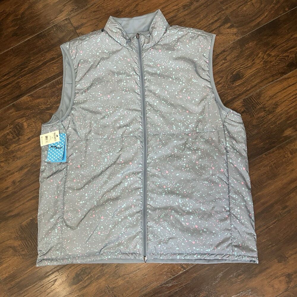 Birdie Bound Reversible Golf Vest Men Lightweight Size 3XL Blue Splatter NWT